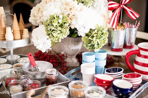 Summer Party Ideas Red White And Blue Ice Cream Social