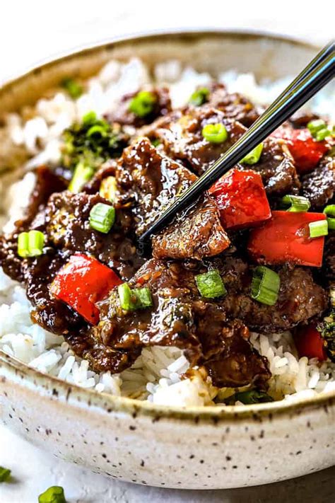 The extreme continental climate of mongolia has influenced the traditional diet. Mongolian Beef with the BEST SAUCE EVER! - Carlsbad Cravings