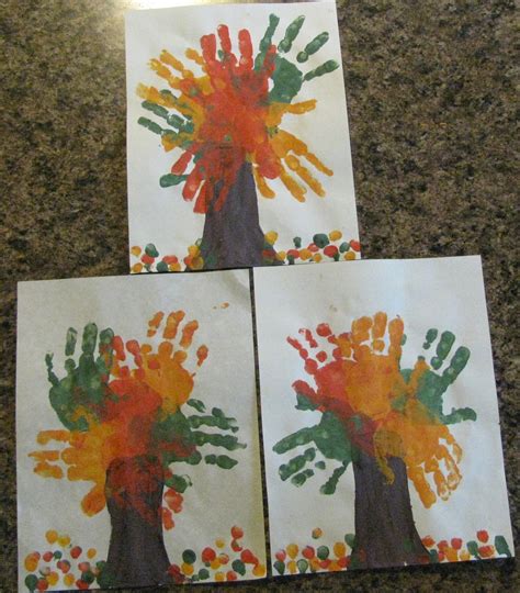 See What We Did Today Fall Handprint Tree