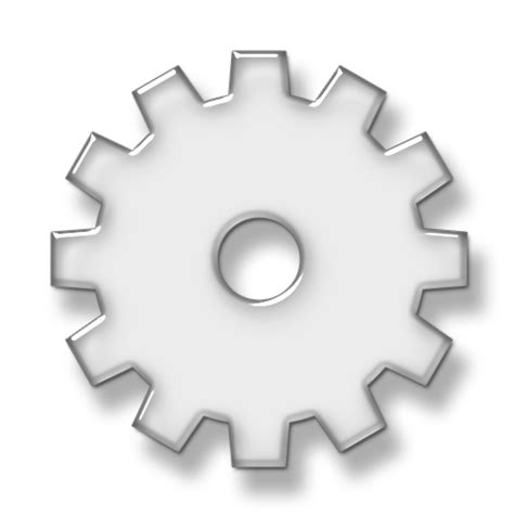White Gear Icon Png 145893 Free Icons Library