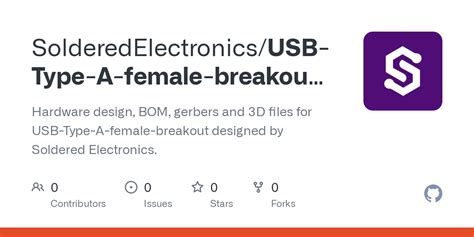 GitHub SolderedElectronics USB Type A Female Breakout Hardware Design