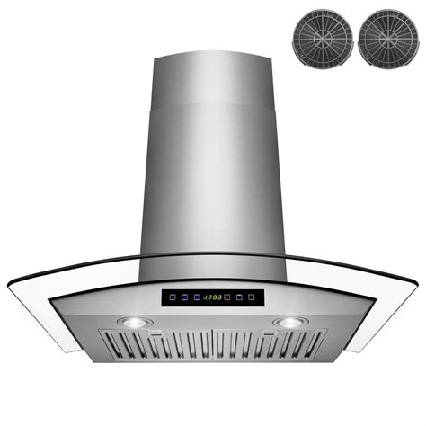 Akdy 30 In Convertible Wall Mount Range Hood In Stainless Steel With