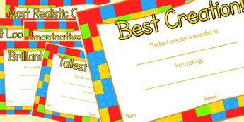 Obtain a certificate (and hook). Search for Primary Resources, teaching resources, activities | Lego challenge, Award ...