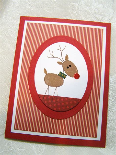 Christmas Reindeer Thumbprint Card 395 Via Etsy Childrens