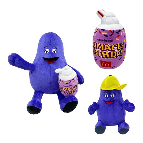 Zzzq Grimace Yellow Hat Plush Toy Soft Stuffed Plushies T For Kids