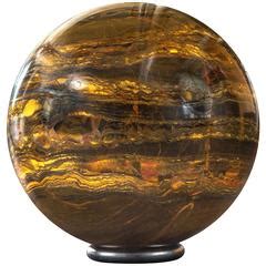 Large Tiger Eye Sphere At 1stDibs