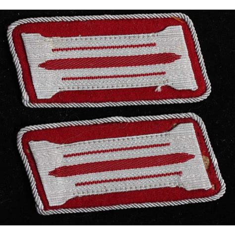 Feuerschutzpolizei Ncos Collar Tabs German Ww1 2 Cloth Insignia