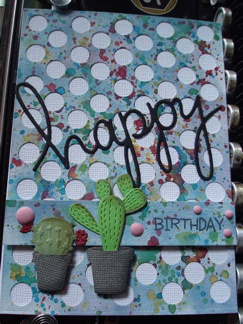 Happy Birthday Card Herzlichen Glückwunsch Karte Kakteen Kaktus