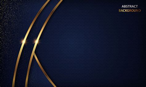 Premium Vector Luxury Dark Blue With Golden Details Background