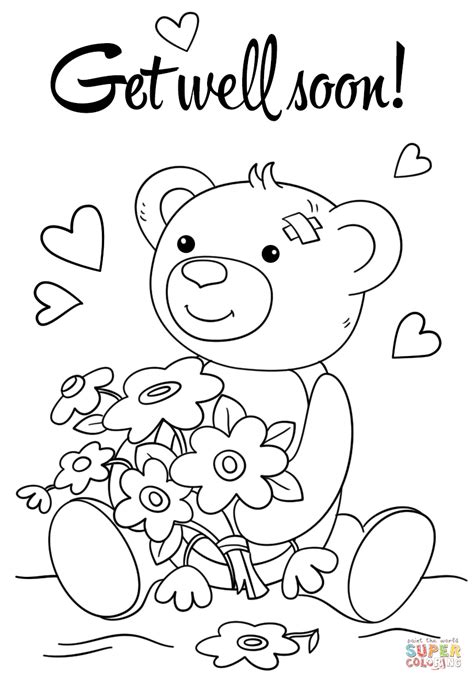 You can also print out these coloring sheets and let your child paint them. Cute Get Well Soon coloring page | Free Printable Coloring ...