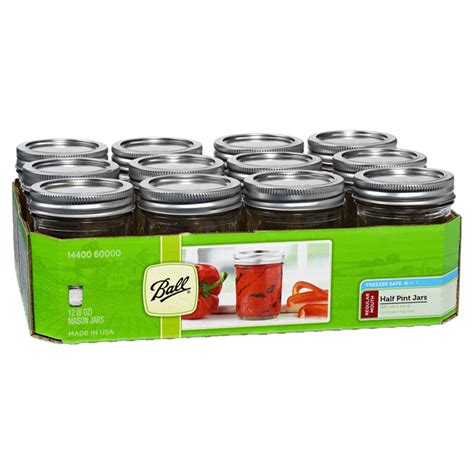 Ball Regular Mouth Mason Jars 8 Oz Set Of 12 Canning Meijer Grocery Pharmacy Home And More