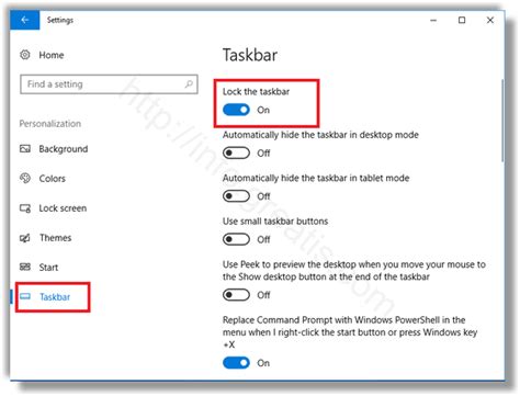 Enable Or Disable Lock The Taskbar In Windows 10 Tutorials