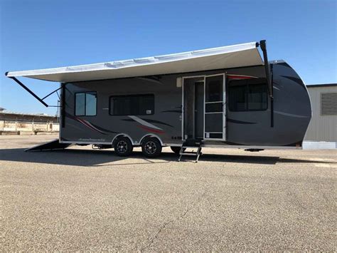 We recommend the toy hauler as it has one of the most comfortable and spacious bunk beds. 2018 New ATC - ALUMINUM TRAILER COMPANY 8.5' X 28' BEDROOM ...