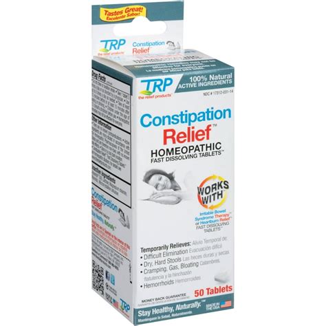 The Relief Products Constipation Relief Homeopathic Fast Dissolving