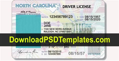 North Carolina Drivers License Template Psd Drivers License Driving