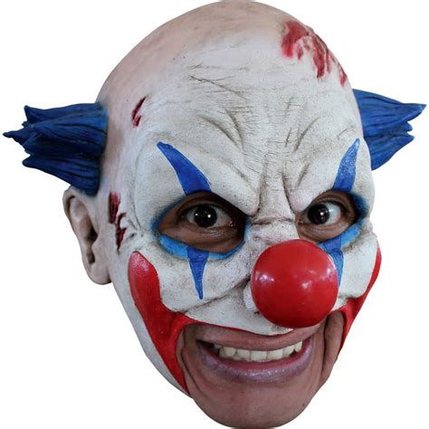 Clown Latex Mask W Blue Hair For Halloween Scostumes