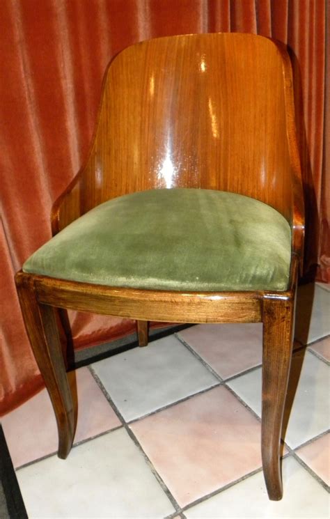 French Art Deco Rosewood Dining Suite 8 Gondola Chairs Dining Room