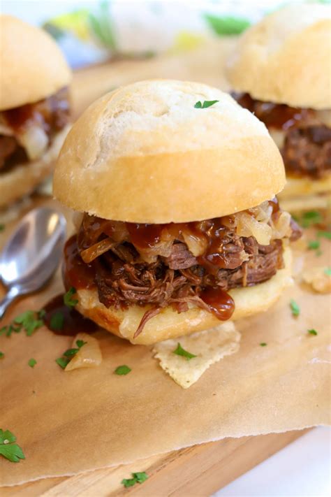 Easy French Onion Soup Sliders With Pot Roast Slice Of Jess