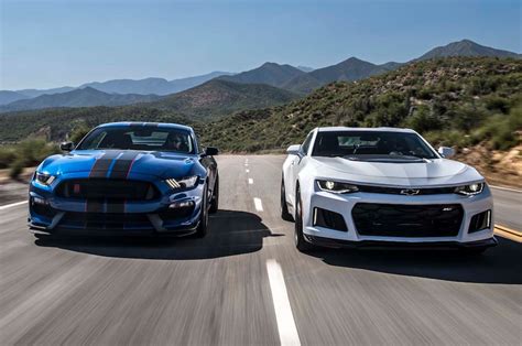 2017 Chevrolet Camaro Zl1 Vs 2017 Ford Mustang Shelby Gt350r The