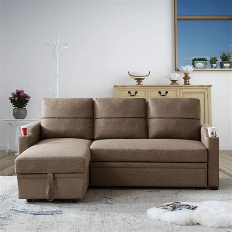 Buy Yoglad Reversible Sectional Sofa Chaise For Living Room Pull Out