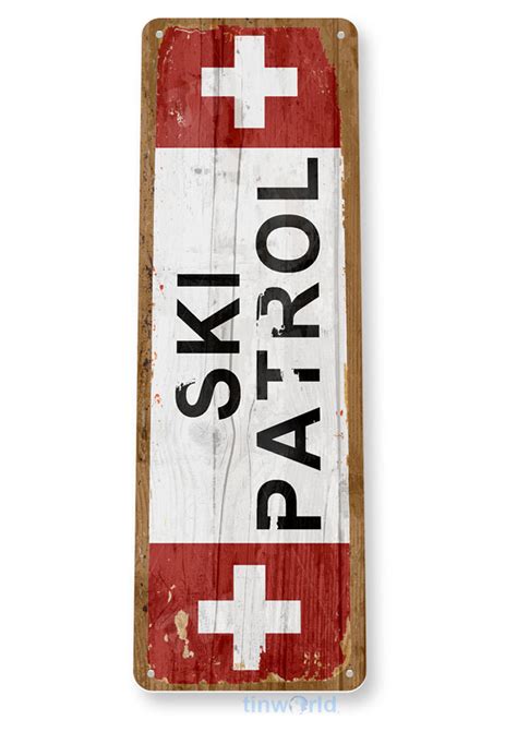 Ski Patrol Sign C501 Tinworld Ski And Surf Signs
