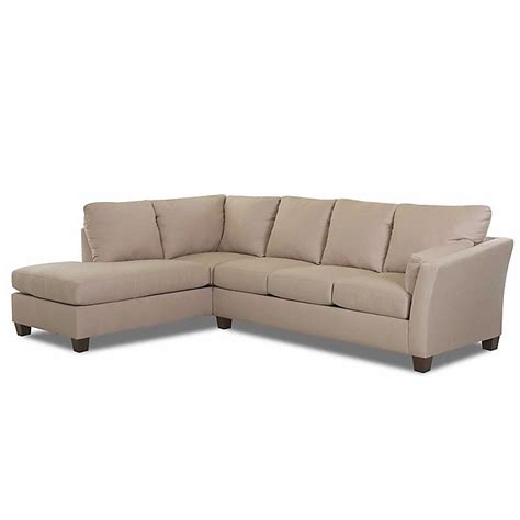 Klaussner Drew 2 Piece Sectional Sofa With Left Chaise In Microsuede