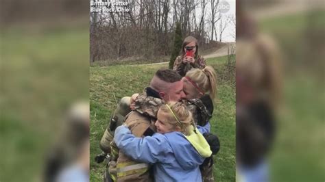 Soldier Surprises Daughters After Returning Home From Deployment In
