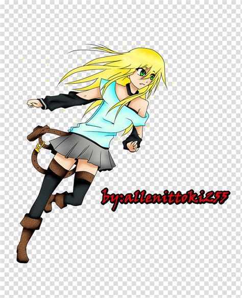 Anime Girl Running Render Yellow Haired Female Anime Character