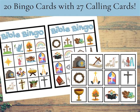 Printable Bible Bingo Game Instant Download Bible Bingo Game Etsy