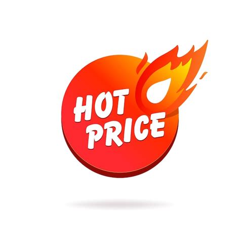 Premium Vector Hot Price Fire Label On White Background