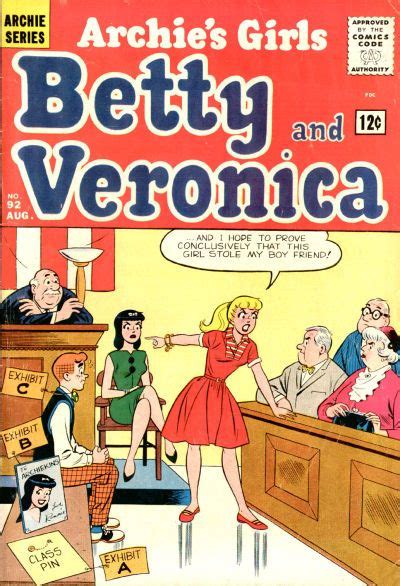 gcd cover archie s girls betty and veronica 92 archie comics