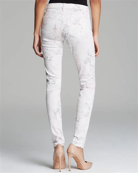 Lyst J Brand Mid Rise Super Skinny Jeans In Ghost Rose In Pink