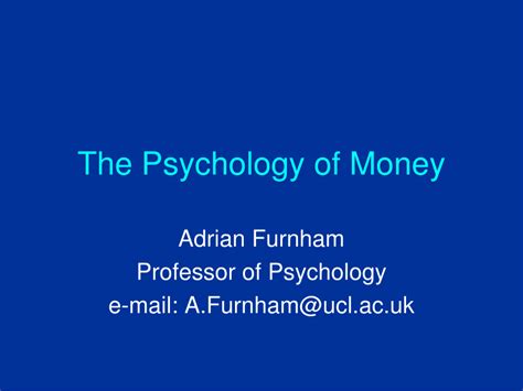 Maybe you would like to learn more about one of these? (PDF) The Psychology of Money