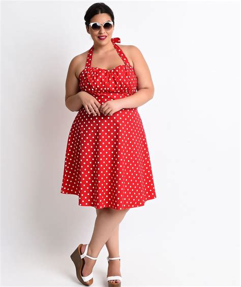 Red Polka Dot Dress Plus Size Pluslookeu Collection