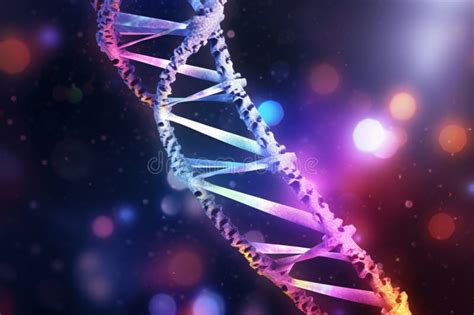 Kleurrijke Dna Helix Met Genen En Chromosomen Stock Illustratie