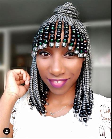 Braided Cornrow Wig With Beads Pls Chose Your Preferred Etsy
