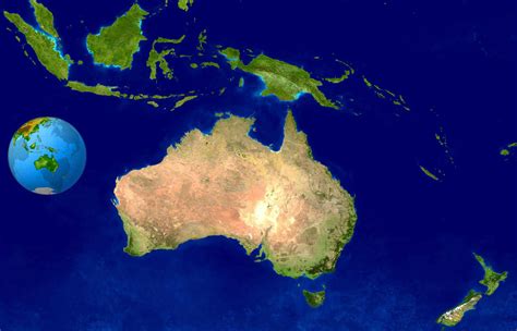 Gran Mapa De Satélite De Australia Y Oceanía Oceanía Mapas Del Mundo