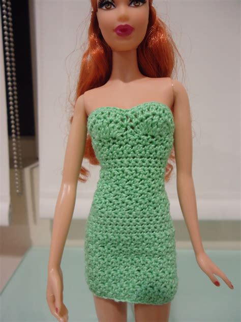 barbie simple strapless bodycon dress free crochet pattern feltmagnet