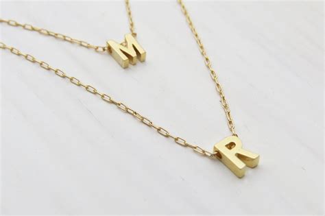 Goldfilled Initial Necklace Gold Letter Necklace Gold Necklace