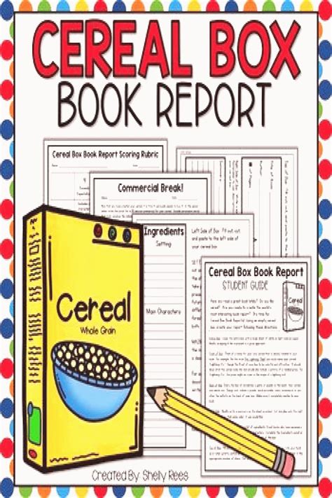 Cereal Box Book Report Project In 2020 Cereal Box Book Report Book