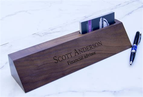 Personalized Wooden Desk Name Desk Wedge Card Holder Etsy Canada