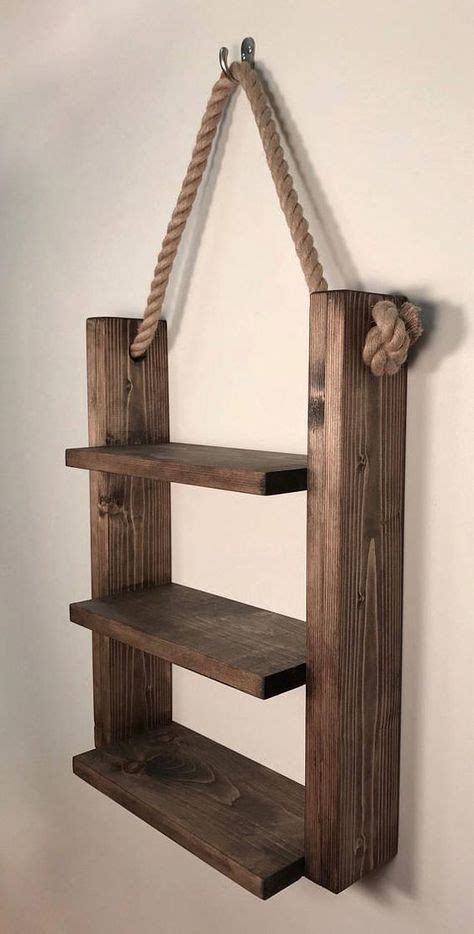 Rustic Ladder Shelf Rustic Wood And Rope Ladder Shelf Etsy Israel