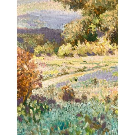Early 20th Century Antique Framed Impressionist Pastel Landscape Tree