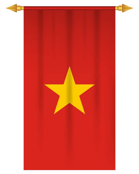 Vietnam Flag Vertical Pennant Isolated 34917981 Png