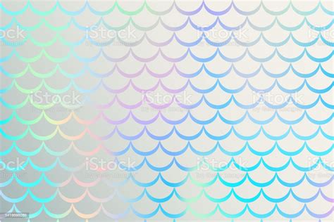 Mermaid Rainbow Background With Scale And Stars Iridescent Glitter Fish