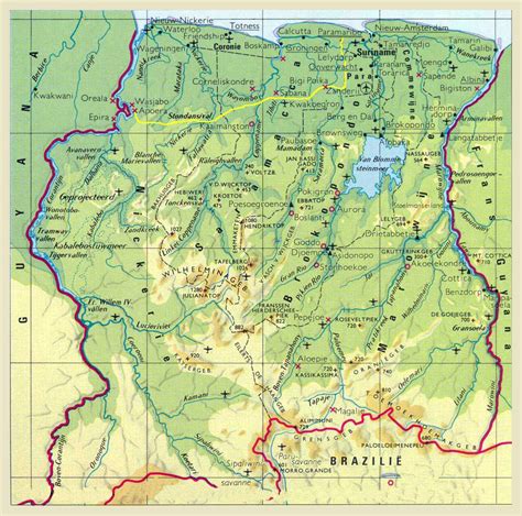 The most southern parts of the borders with guyana and french guiana are disputed (upper corantijn and marowijne rivers; Large detailed airports map of Suriname. Suriname large ...