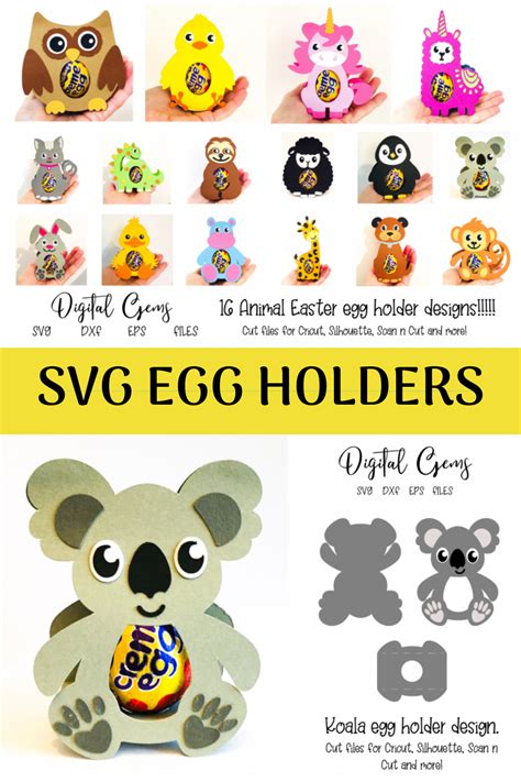 16 Animal egg holder designs - The complete (519405) | Easter egg