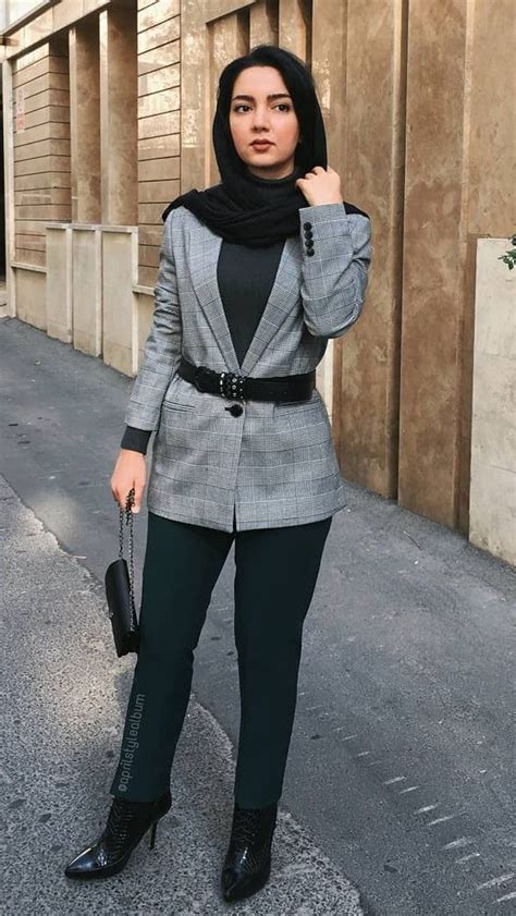 تیپ های خیابانی از استریت استایل دختران ایرانی Aroosimanir Modern Hijab Fashion Street Hijab