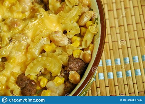 Creamy Cheesy Taco Pasta Bake Stock Photo Image Of Bake Creamy