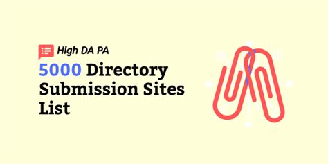Free Directory Submission Sites List High Pa Da